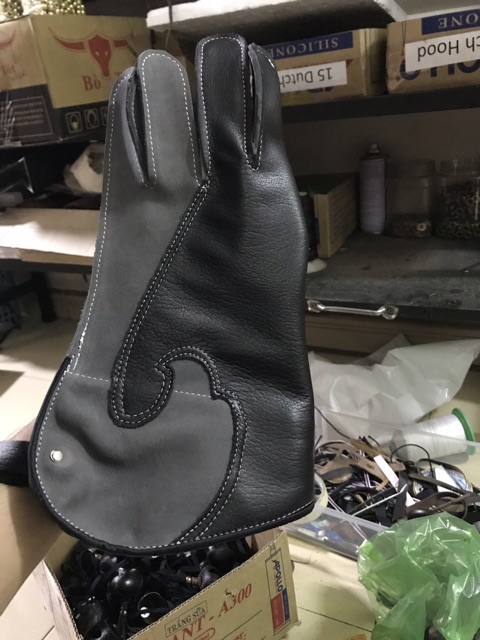 Găng tay da bò cao cấp 30cm 2 lớp da