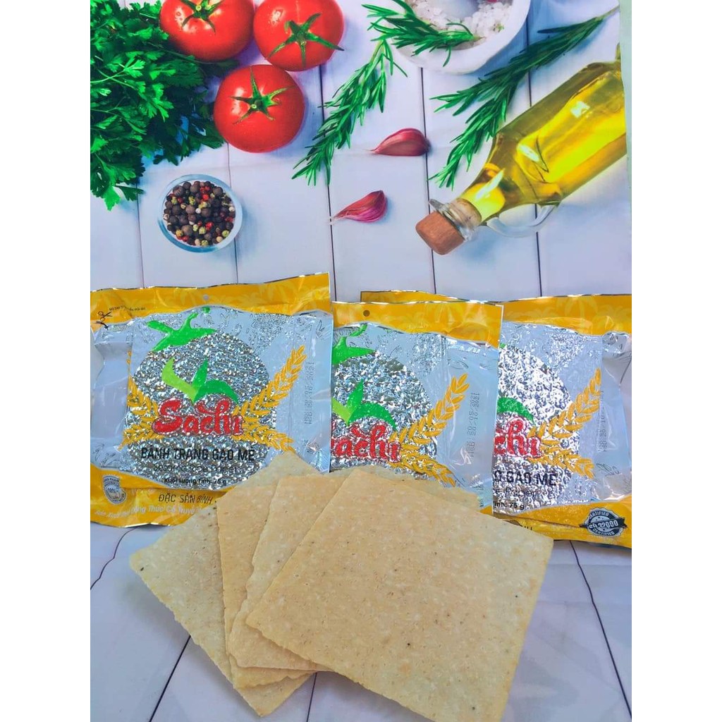 Bánh Tráng Gạo Mè Nướng Sẵn Sachi Loại 75Gram 🌟LOẠI CAO CẤP🌟BÁNH TRÁNG SACHI🌟