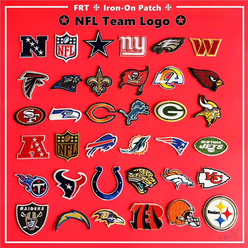☸ Sticker Ủi Thêu Logo Team NFL ☸ 1 Huy Hiệu Ủi Thêu Hình NFC