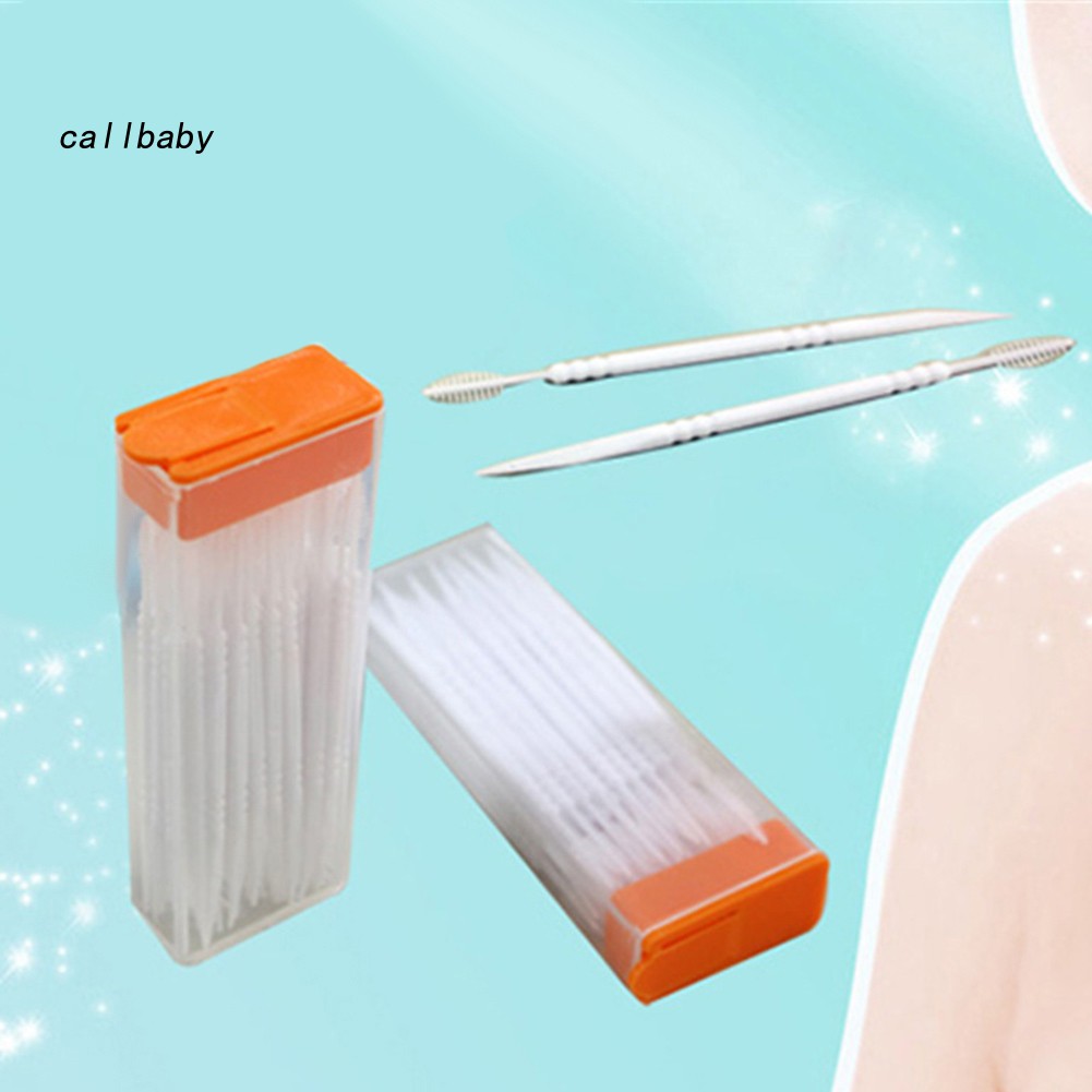 Hộp 120 Tăm Xỉa Răng Hai Đầu Bằng Nhựa Tiện Dụng