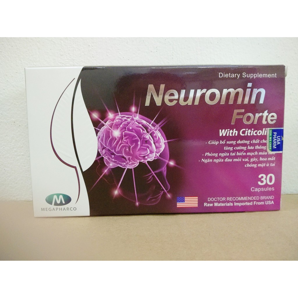 HOẠT HUYẾT DƯỠNG NÃO NEUROMIN FORTE - TĂNG CƯỜNG TUẦN HOÀN MÁU NÃO - GIẢM TAI BIẾN MẠCH MÁU NÃO - HỘP 30 VIÊN