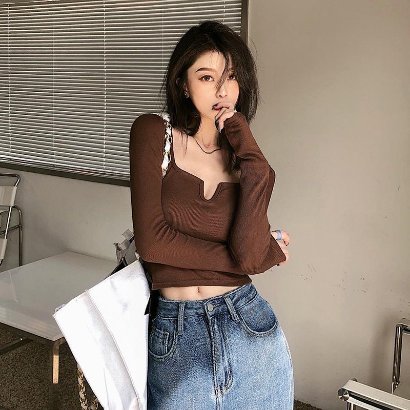 Áo Thun COZOK Tay Dài Dáng Ôm Thời Trang Cho Nữ