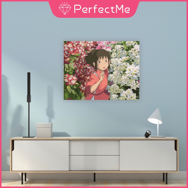 Bộ tranh sơn dầu 40x50cm tự làm họa tiết hoạt hình Miyazaki Hayao