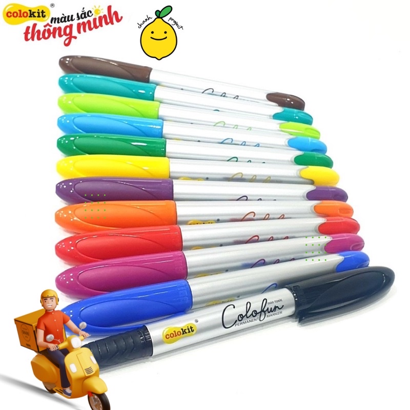 Bút Lông Dầu Colofun - Vẽ trên vải, kính, nhựa - Chanh Project