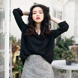 Áo sơ mi nữ công sở màu đen