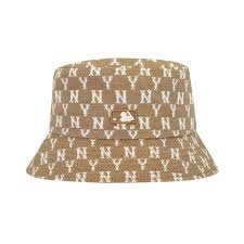 Mũ MLB Bucket Nâu Monogram
