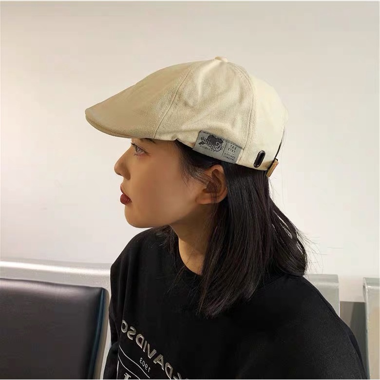 Mũ nồi mũ beret hoạ tiết mẫu mới phong cách vintage Nhật Bản, hàng có sẵn