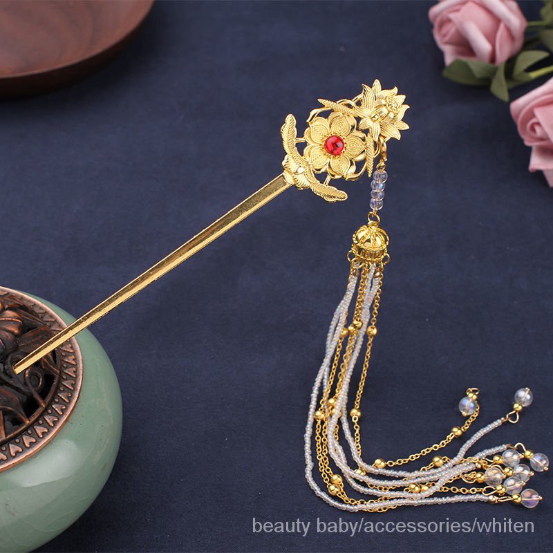 Trâm cài tóc phối tua rua phong cách cổ điển Trung Hoa thời trang