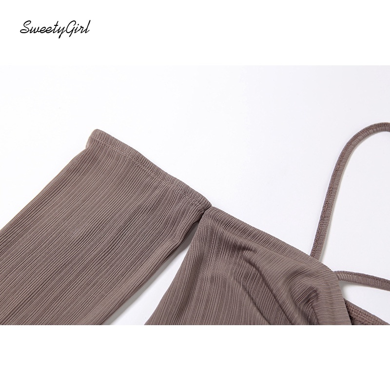 Áo croptop trễ vai tay dài dáng ôm vừa vặn màu trơn thời trang quyến rũ cho nữ