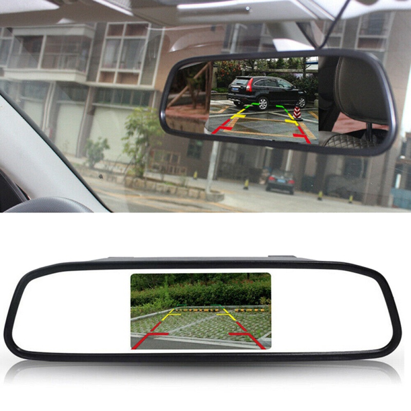 Gương Chiếu Hậu Tích Hợp Camera 4.3Inch Hỗ Trợ Màn Hình LCD 2 Chiều Cho Xe Hơi