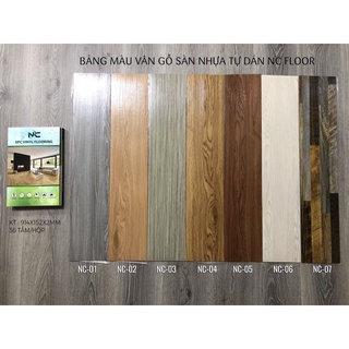 COMBO 1m2 7 TẤM SÀN NHỰA GIẢ VÂN GỖ TỰ DÁN 2Li Mã NC-04