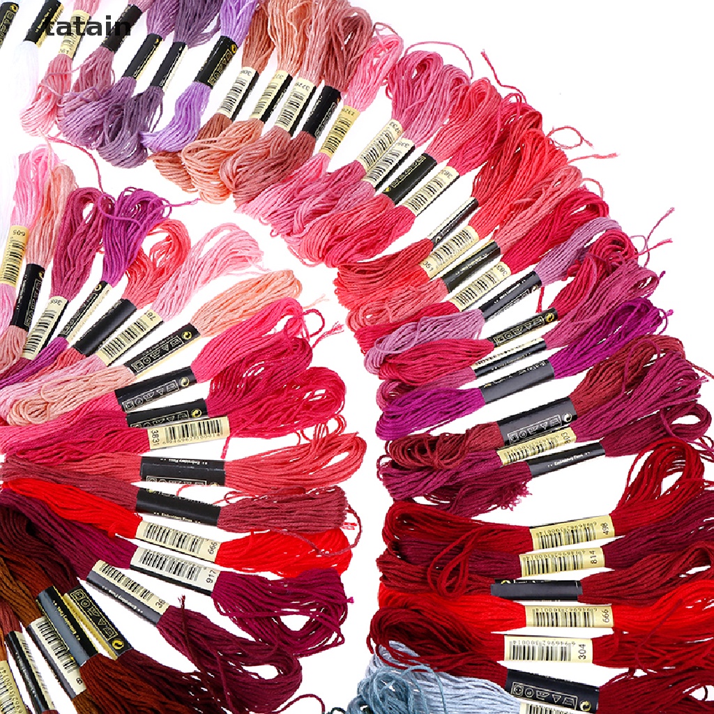 [TAT] 100pcs Multi Colors Cross Stitch Cotton Embroidery Thread Floss Sewing Skeins CVX