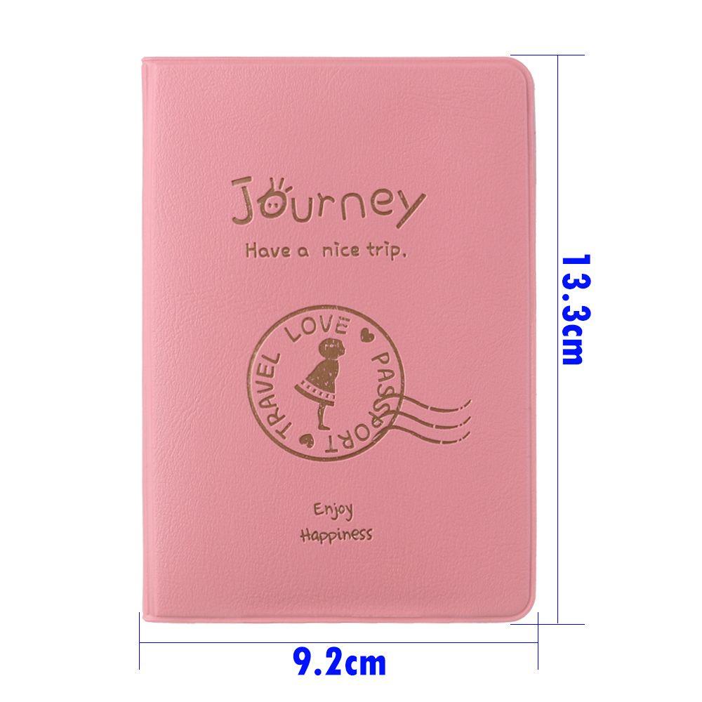 ☆Hoa Hồng☆ Vỏ Bọc Hộ Chiếu Bằng Da PU Chống Thấm Nước Có Ngăn Đựng Thẻ Tiện Dụng