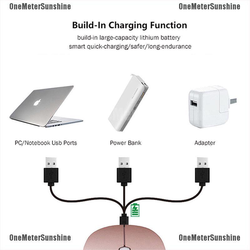 Chuột quang không dây USB nút siêu mỏng không gây tiếng động có thể sạc 2.4ghz