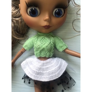 Áo len vặn thừng cho búp bê