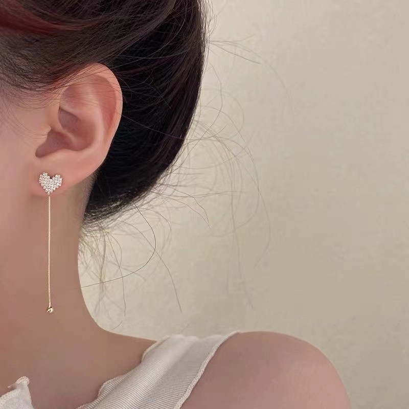 Bông Tai Hình Trái Tim Xinh Xắn Thời Trang