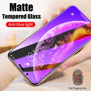 Kính Cường Lực Nhám 9H Chống Tia UV Màn Hình Xanh Cho iPhone 12 12Pro 12Promax SE 2020 11 Pro Max 7 8Plus X XR XS