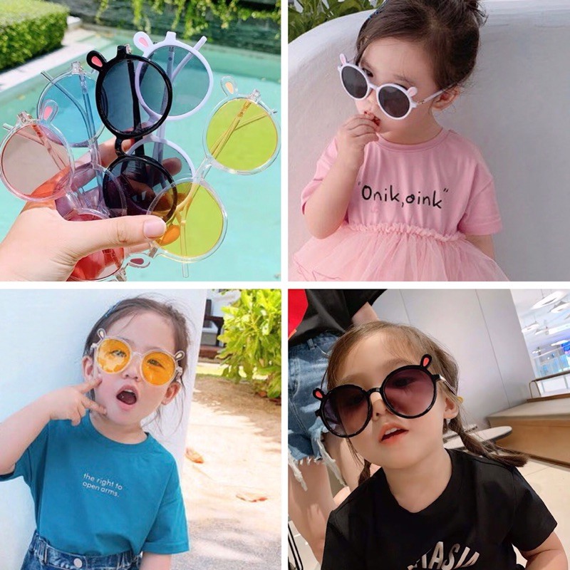 Kính Mát Hình Tai Thỏ Dễ Thương Cho Bé