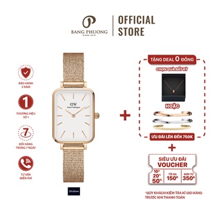 Đồng Hồ Nữ QUADRO PRESSED MELROSE mặt trắng 20x26mm DW00100431 - Đồng Hồ DW