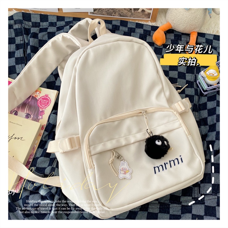 Balo đi học nữ basic đơn giản  thời trang ulzzang hàn quốc giá rẻ, cặp sách học sinh cấp 2 cấp 3 B335 trơn thiêu nuoyi