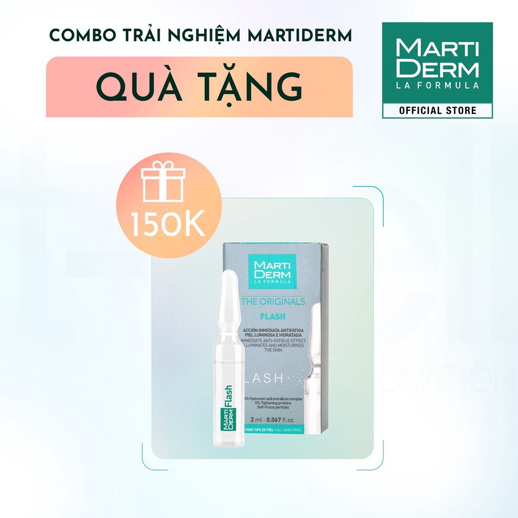 Combo 5 sản phẩm trải nghiệm Martiderm - tặng 1 Ampoule The Originals Flash