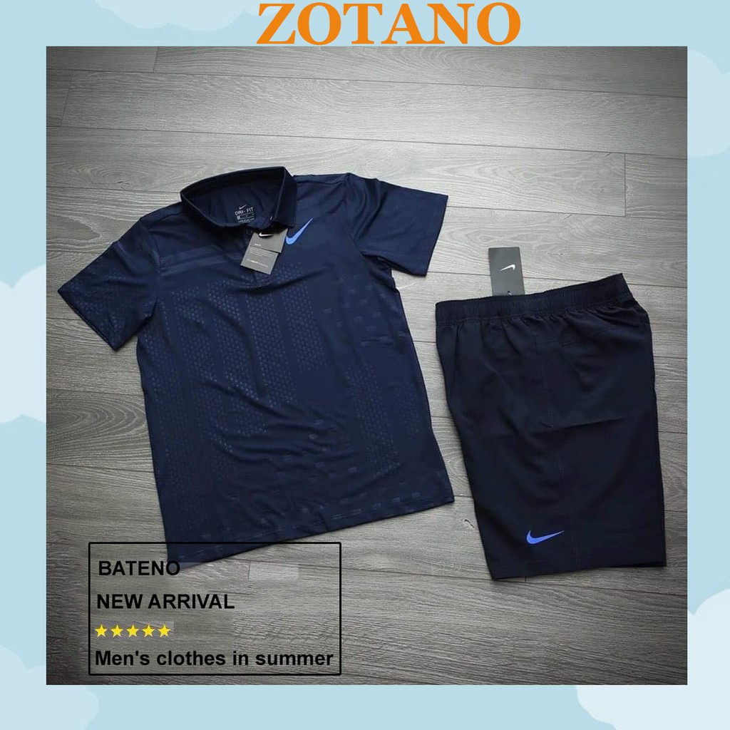 Bộ Quần Áo Thể Thao Nam Thời Trang Cổ Bẻ Vải Co Dãn Mềm Mịn BT15