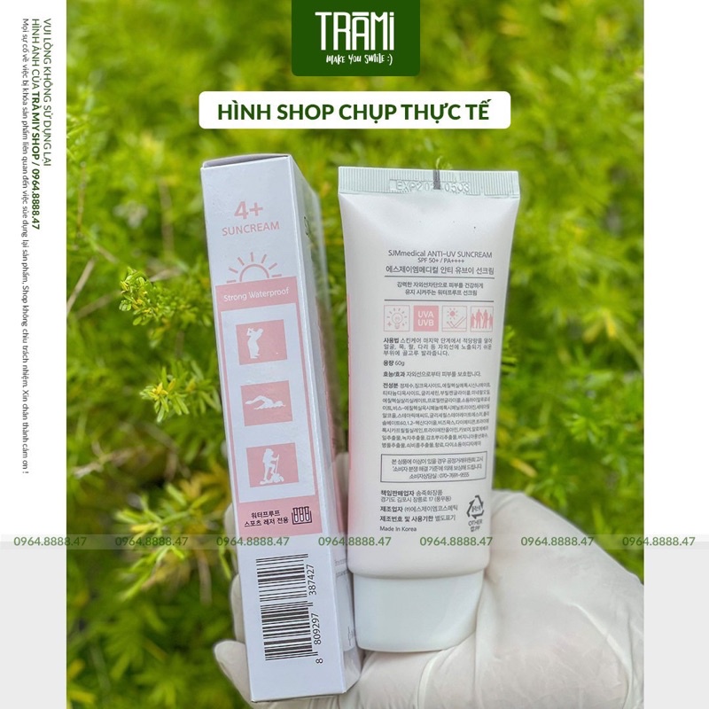 [CHÍNH HÃNG] Kem Chống Nắng Nâng Tone Da Dịu Nhẹ SJMmedical Anti-UV Perfect Sunscreen SPF 50+/ PA ++++ Dr. Skin Care.