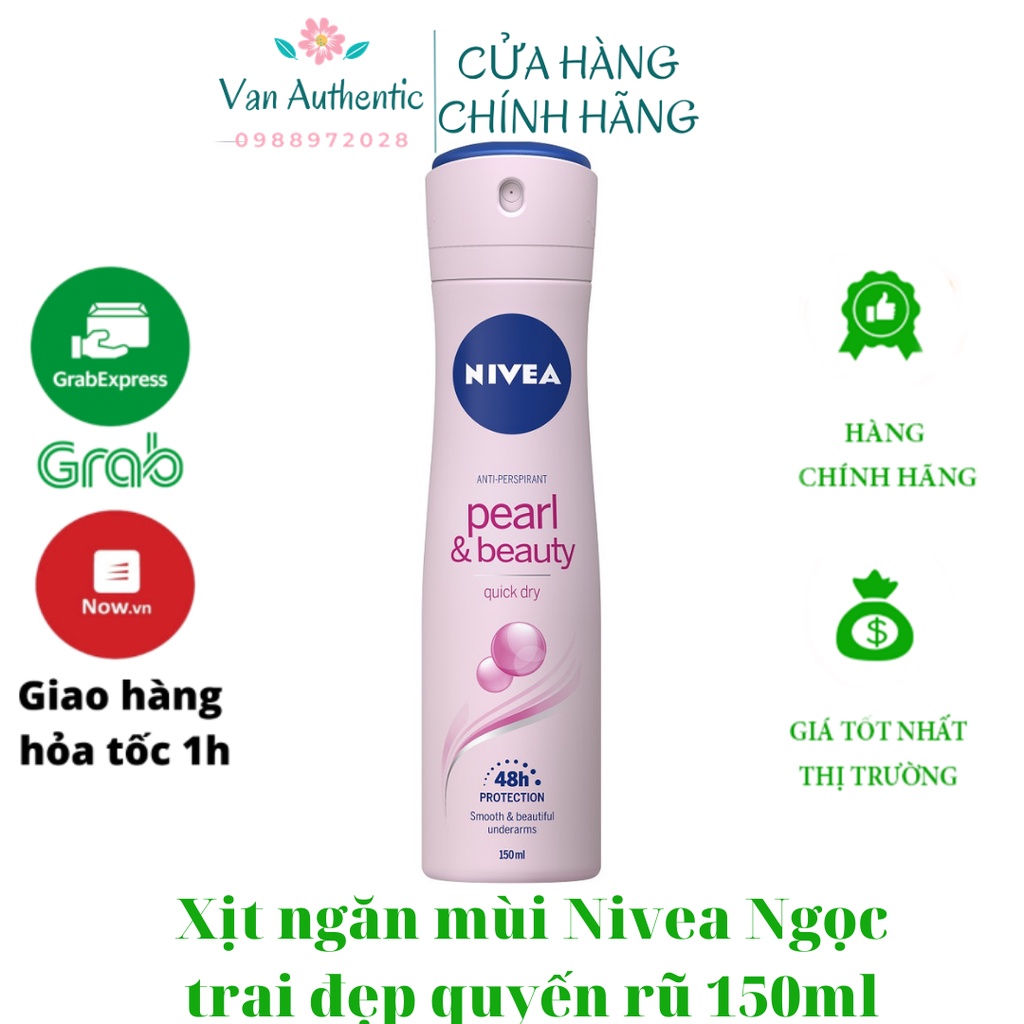 Xịt ngăn mùi Nivea Ngọc trai đẹp quyến rũ 150ml