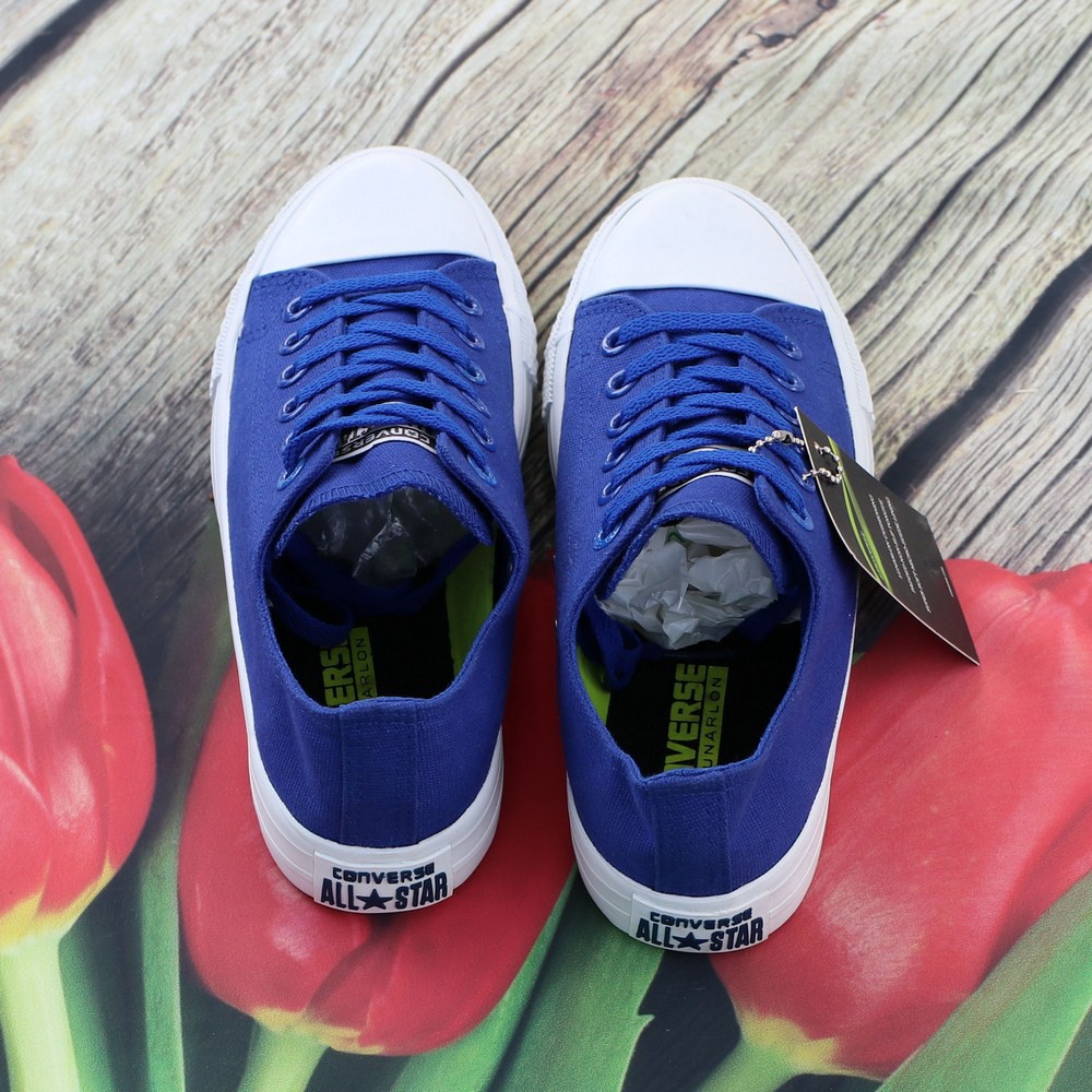Giày Sneaker Chuck 2 Xanh Coban Nam Cổ Thấp