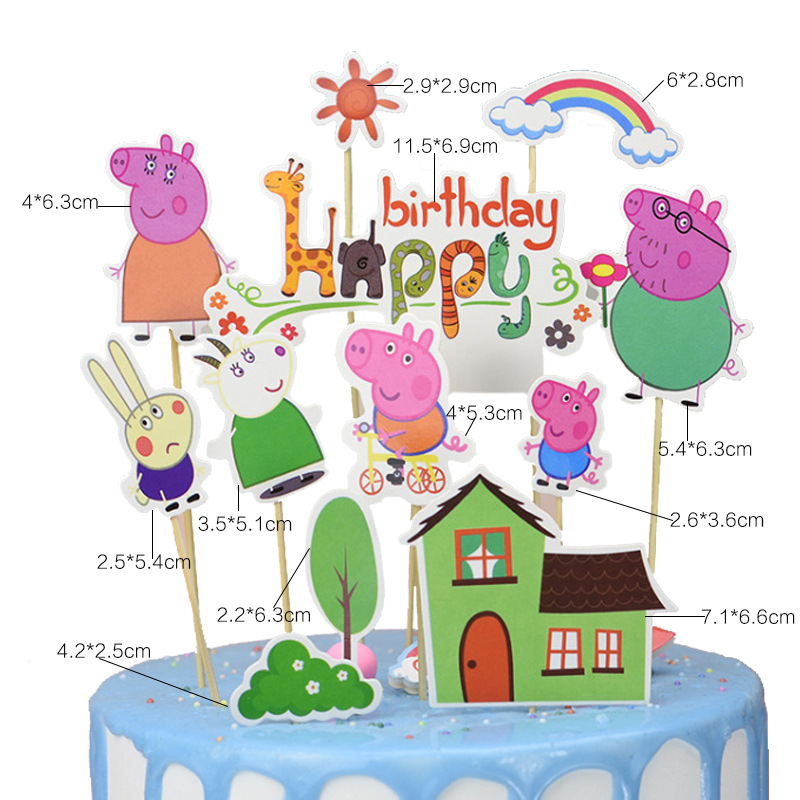 Bộ Que Cắm Trang Trí Bánh Kem Nhân Vật Hoạt Hình Đáng Yêu Cho Bé