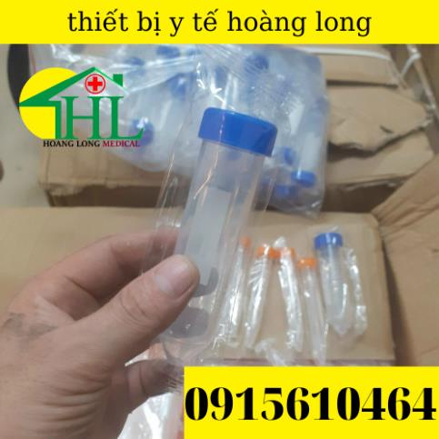Com Bo 100 Ống Falcon 50ml - Ống Ly Tâm 50ml Nắp Vặn, Đáy Nhọn Tiệt Trùng Từng Cái