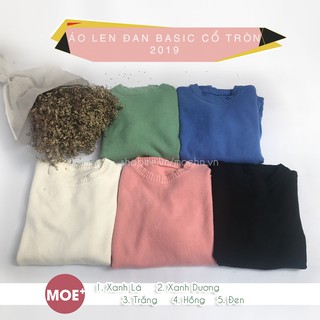 ( CÓ ẢNH THẬT) Áo Len Đan Basic Cổ Tròn 2019