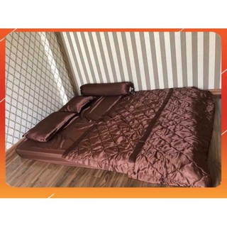 [Sale off] Chăn ga gối phi lụa_L13 (màu nâu)