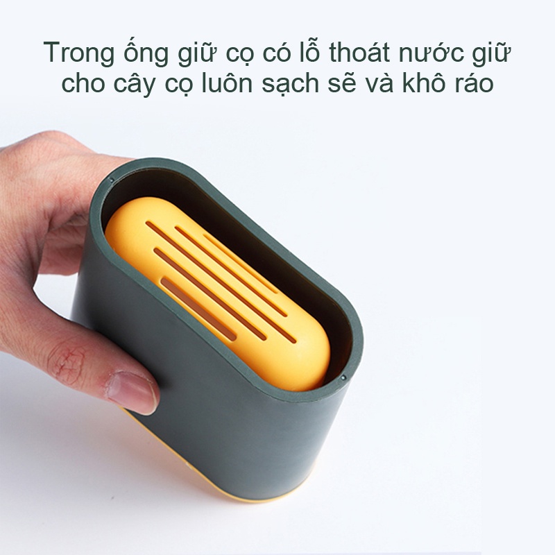 Chổi vệ sinh nhà tắm cọ silicon vệ sinh bồn cầu toilet Pulito bằng Silicon tiện lợi CVS01