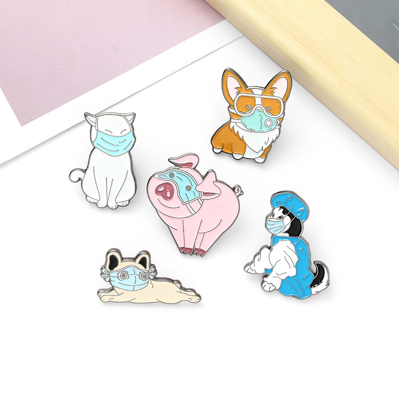 Ghim cài áo Miss Zoe thiết kế hình động vật hoạt hình đáng yêu