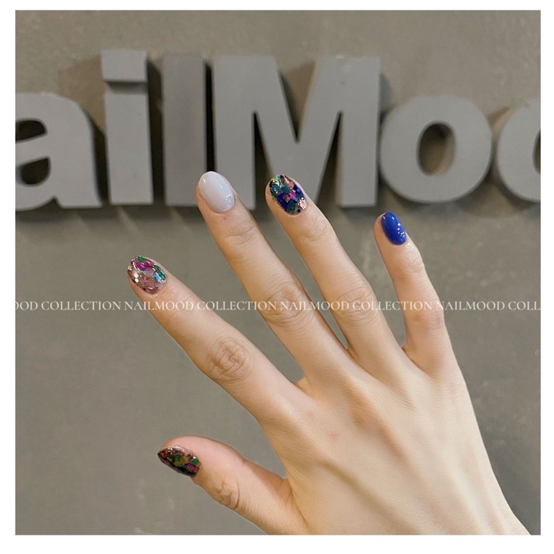 Set nhũ nail màu hot trend 2021 - trang trí nail đẹp