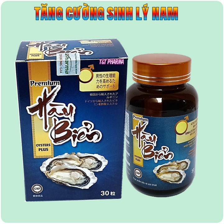 "Chính Hãng " Premium Hàu Biển Oysters plus bổ thận tráng dương tăng cường sức khỏe lọ 30vien