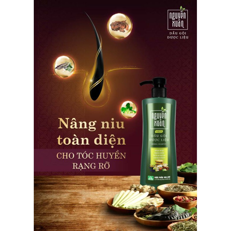 DẦU GỌI DƯỢC LIỆU NGUYÊN XUÂN 250ML .DƯỢC PHẨM HOA LINH