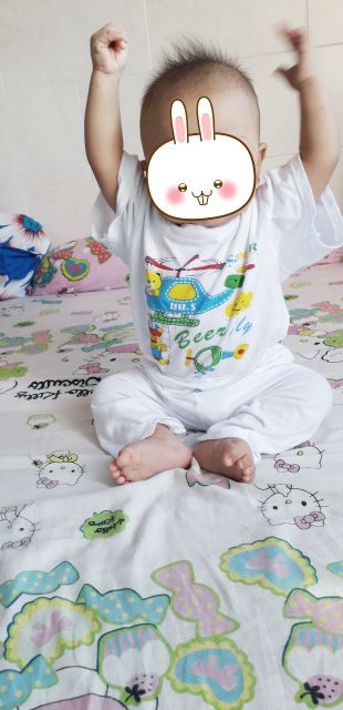 Bộ Ngủ Áo Quần Lẻ Size 100% Cotton TrắngCho Bé Size 1 - 10 Loại Vải Tốt Dày