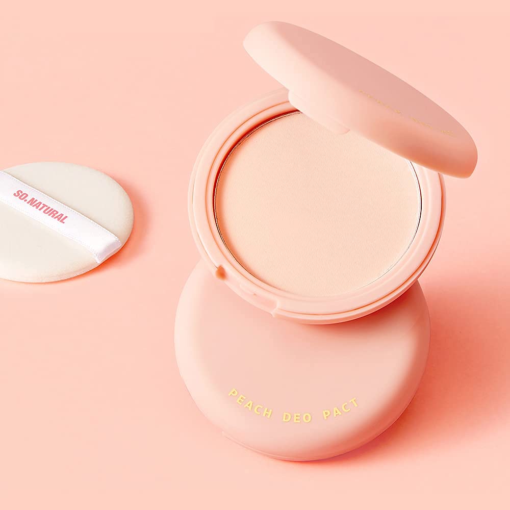 Phấn nách bột khô chiết xuất đào Peach Deo Pact SO NATURAL