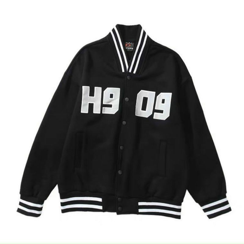 Áo khoác Bomber bóng chày Nam nữ H909 unisex Form Rộng ulzzang