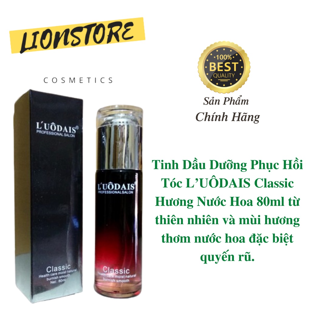 Tinh dầu dưỡng tóc tốt nhất thơm lâu dành cho tóc uốn L'UÔDAIS CLASSIC 80ml