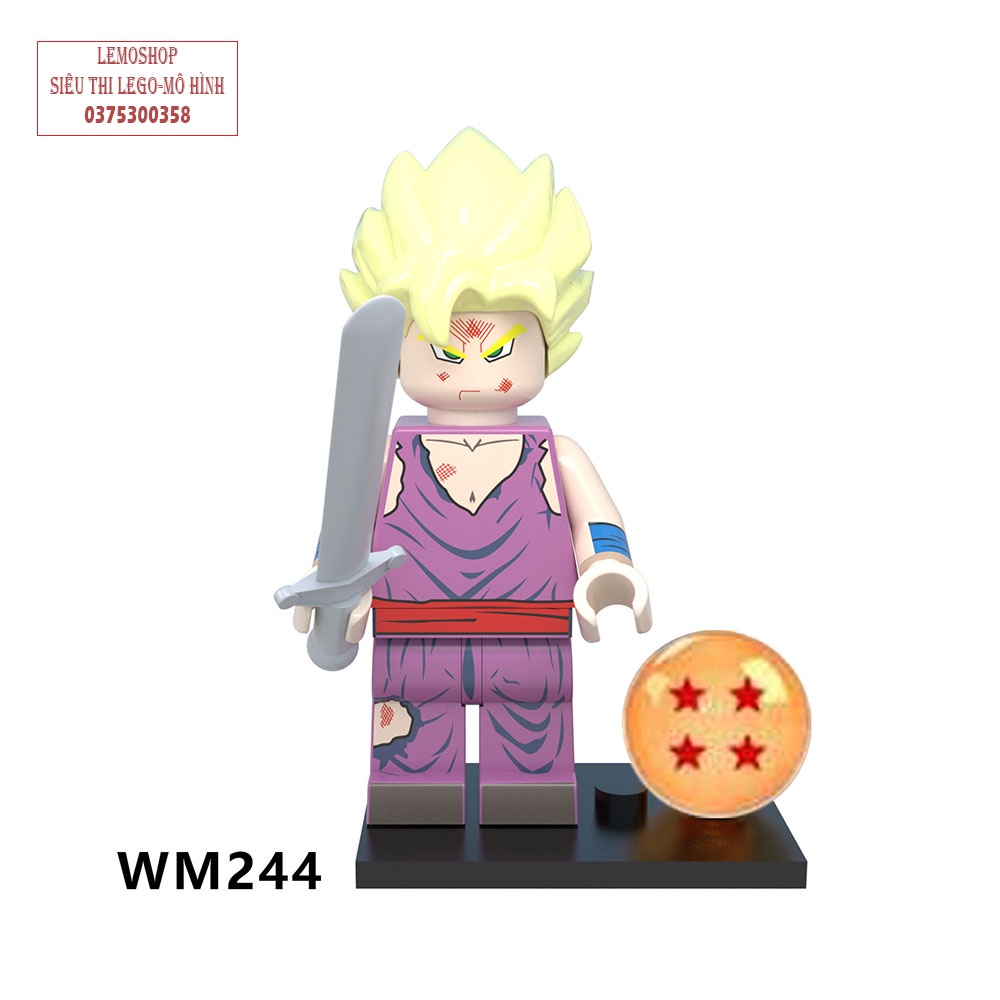 Đồ chơi xếp hình Minifigures nhân vật Dragon Ball : 7 viên ngọc rồng Lemoshop cao 4,5cm, đồ chơi trẻ em - WM 6032