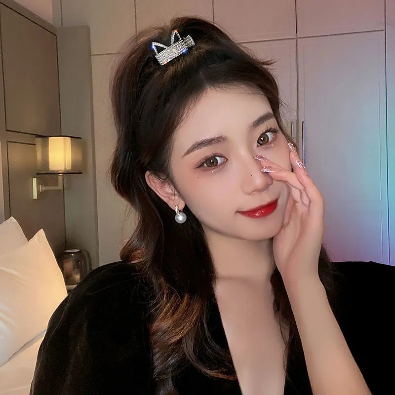 Kẹp tóc đuôi ngựa AY thiết kế tai mèo tạo kiểu tóc cao cho nữ