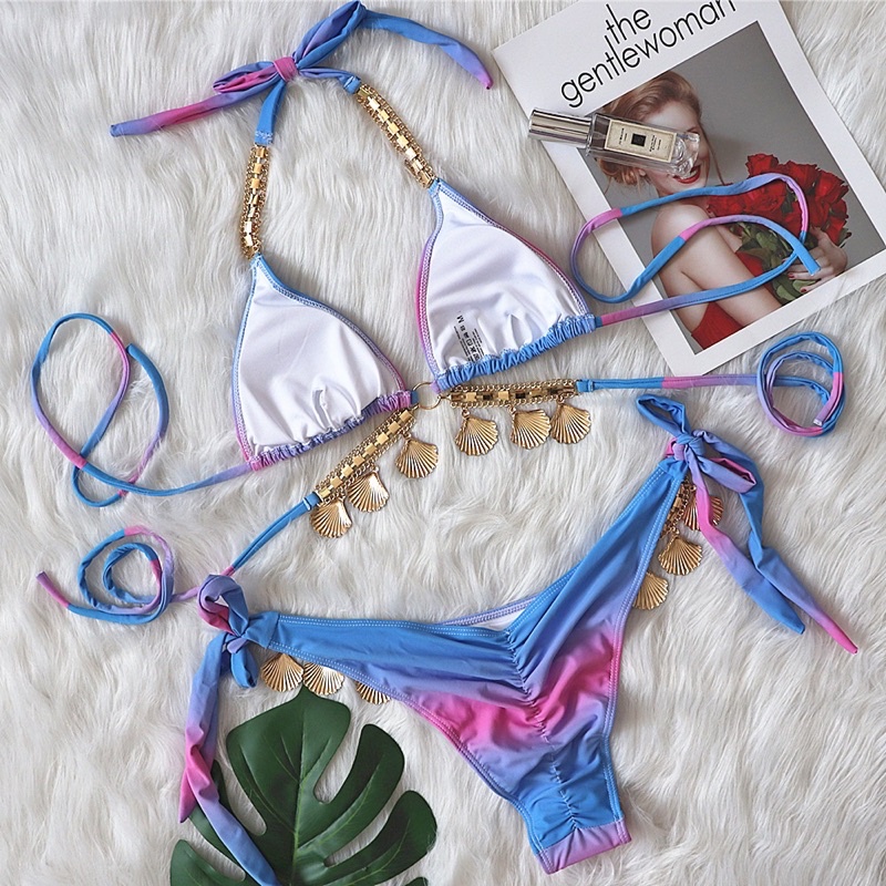 [BKN1246] &lt;ÂU&gt; SET BIKINI OMBRE 5 MÀU MIX CHARM (CHUN MÔNG)