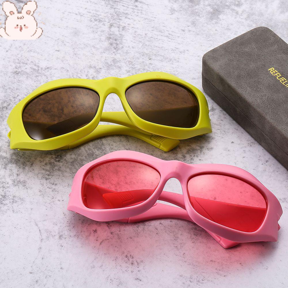 Kính Chống Nắng Y2K UV400 Gọng Dày Oversize Phong Cách Thể Thao Thời Trang Đường Phố