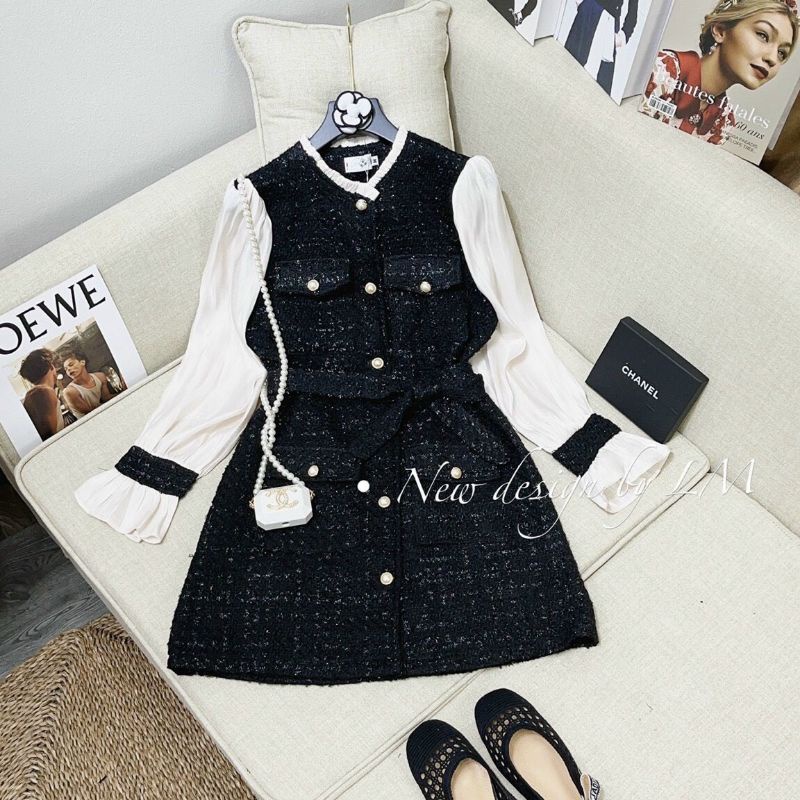 Váy dạ phối voan