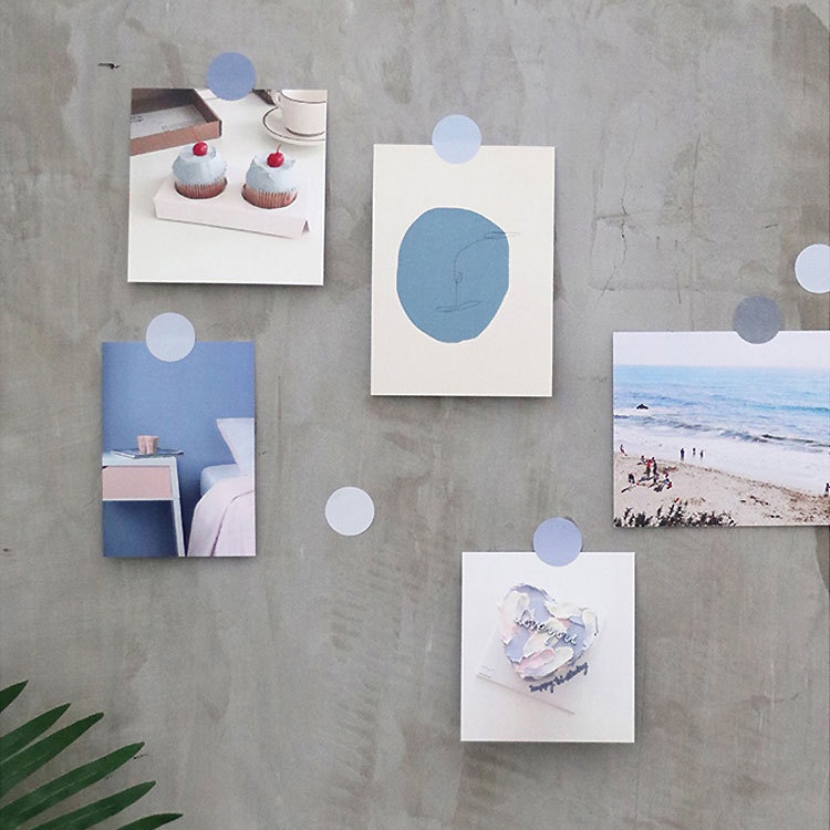 Combo 04 tờ sticker dán sổ vuông tròn dùng dán trang trí sketchbook/ tập vở/ nhật ký - VP090