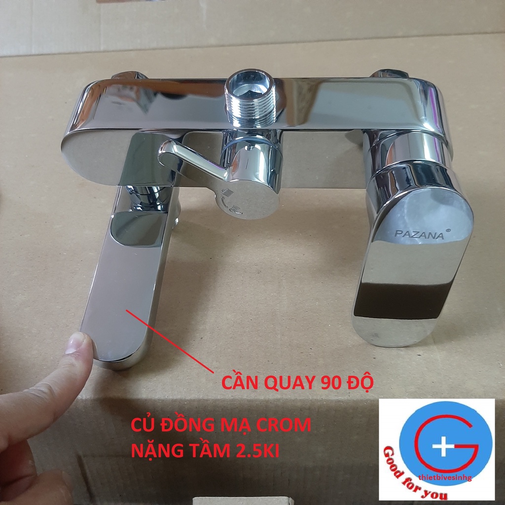 Sen cây tắm đứng nóng lạnh cao cấp đồng mạ crom KOREA - PAZANA P03