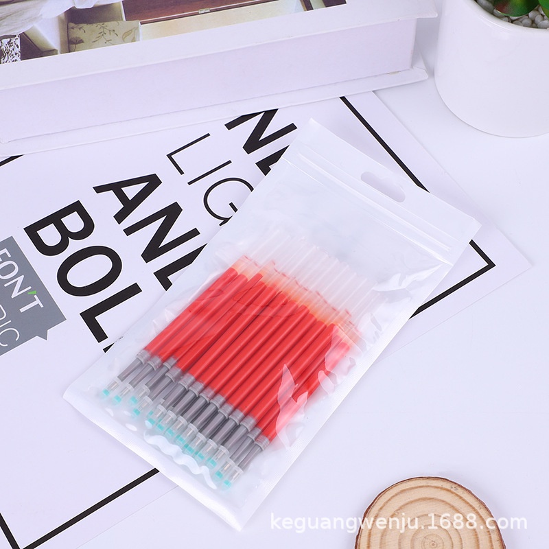 Set 20 Ruột Bút Mực Gel Dạng Nhấn Màu Đen / Xanh Dương / Đỏ